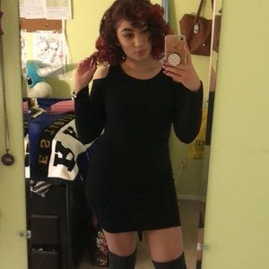 Cut out shoulder dress